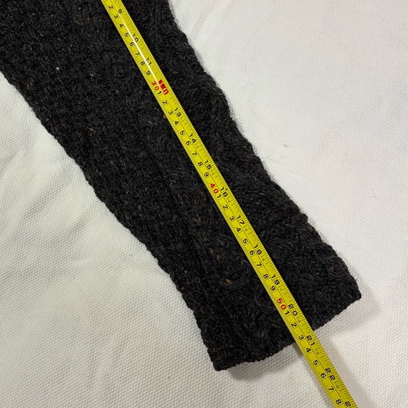 Kilronan Knitwear L Long Irish Aran Cable Knit Cardigan Coat‎ 96% Wool Shawl - Picture 7 of 7